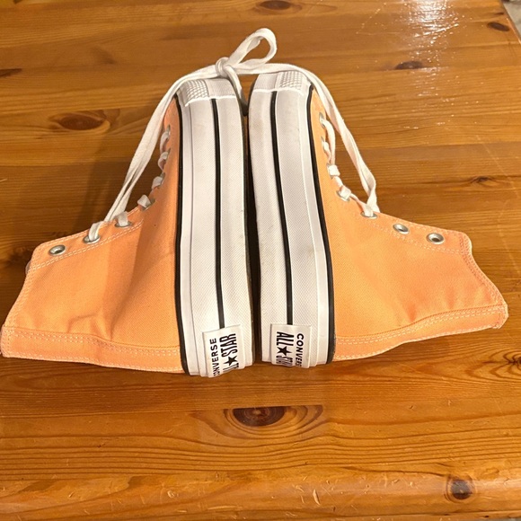 Converse Women's Orange High-Top Sneakers - Picture 7 of 10